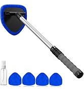 desin Windshield Cleaning Tool, Car Window Cleaner Windshield Cleaner with 4 Reusable and Washabl...
