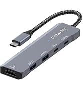 USB C Hub 5 in 1 Multiport Adapter 4K60HZ HDMI, 100W Power Delivery, 5 Gbps USB-C Data Delivery,2...