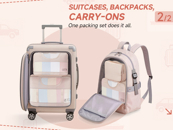 suitcase luggage Organizer fit for suitcases carryons backpacks travel bag