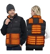 DR.PREPARE Heated Vest, Thickened Heated Jacket for Men Women,10 Heating Zones &amp; 3 Heat Levels (B...