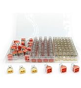 Push In Wire Connectors Quick Connect Electrical 2-Port 50 Pcs + 4-Port 50 Pcs Pushin Small Wire ...