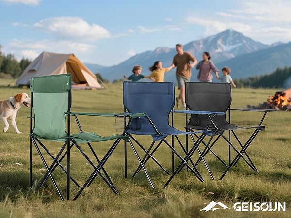 2 Pack Folding Camping Chairs