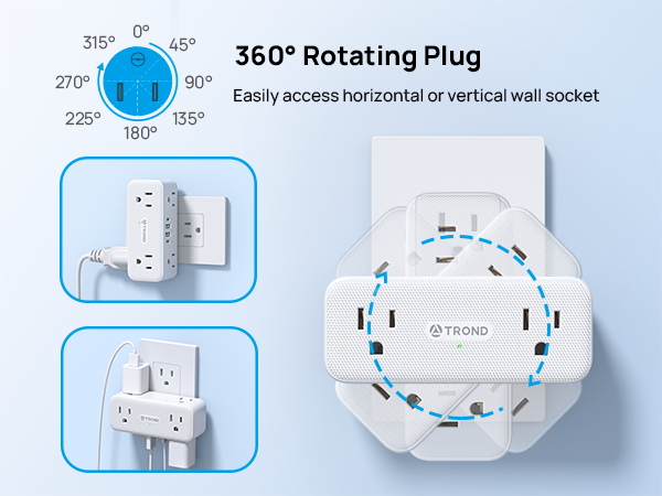 360 degree rotating plug adapter