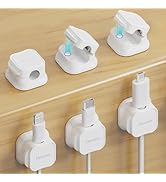6 Pack Magnetic Cable Clip Organizer Cord Holder, Picozon Adhesive Cable Management, Wire Phone U...