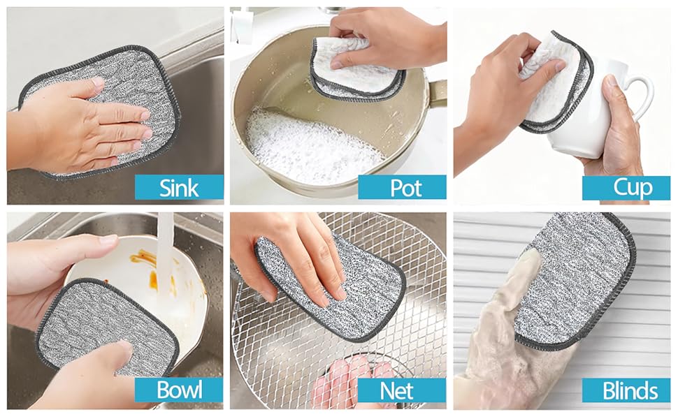 wire dishwashing rags