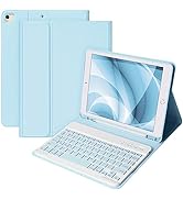 Keyboard Case for iPad 10.2" 9th 8th 7th Generation, with Detachable Bluetooth Keyboard and Penci...