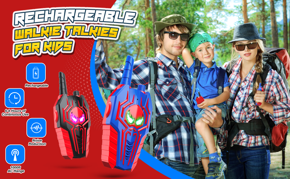 rechargeable walkie talkies for kids 