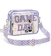 Game Day Clear Bag Stadium Approved - 9" x 7" x 2.5" Small Crossbody Purse for Women, Perfect for...