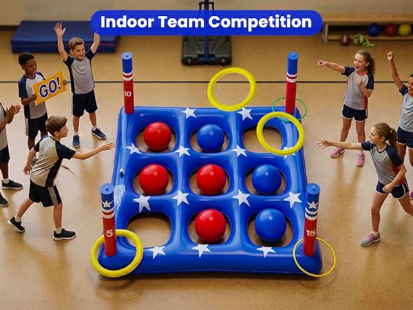 Indoor Tic-Tac-Toe game and Ring Toss Games