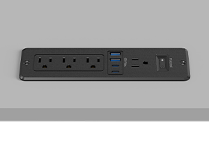 HEZI 65W USB C recessed power strip