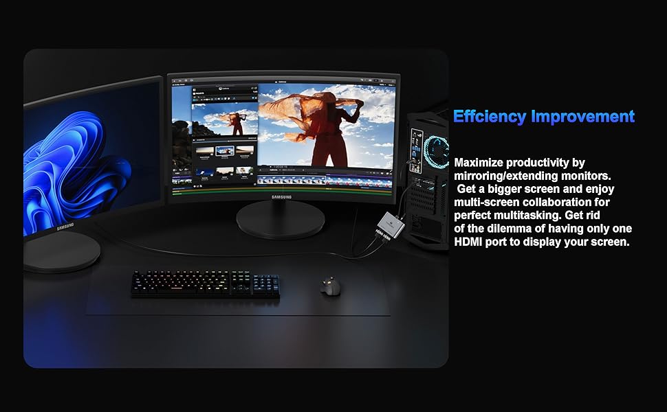 hdmi splitter extended display