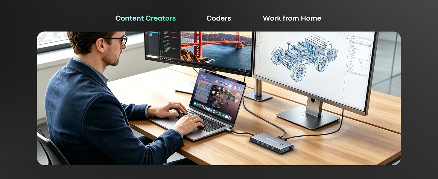 USB C Dock with 4K120Hz DP