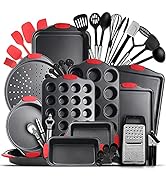 Eatex Nonstick Bakeware Sets with Baking Pans Set, 39 Piece Baking Set with Muffin Pan, Cake Pan ...