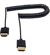 Duttek 4K HDMI Extender, Extreme Thin Male to Male Coiled Cable for 3D and 4K Ultra HD TV Stick, ...
