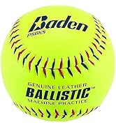 Baden Ballistic Leather Pitching Machine Softball 12" | Reinforced Kevlar Seams for Added Durabil...