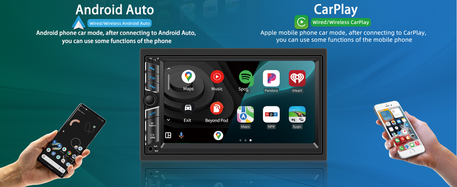 double din car stereo apple carplay