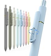 Hiacry 8 Pcs Gel Ink Pens, 0.7mm Fine Point for Smooth Writing Journaling Aesthetic Pens, Black Q...