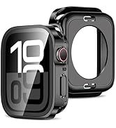 Amizee 2 in 1 Case [2-Pack] Compatible with Apple Watch Series 10 46mm with Built-in Screen Prote...