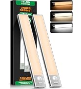 TATAANTY Under Cabinet Lighting Wireless,56 LED Motion Activated Under Cabinet Lights Rechargeabl...