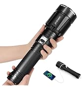 Brightest Flashlight 35000 Lumens, Most Powerful Flashlight with 28000mAh Battery, Super Bright T...