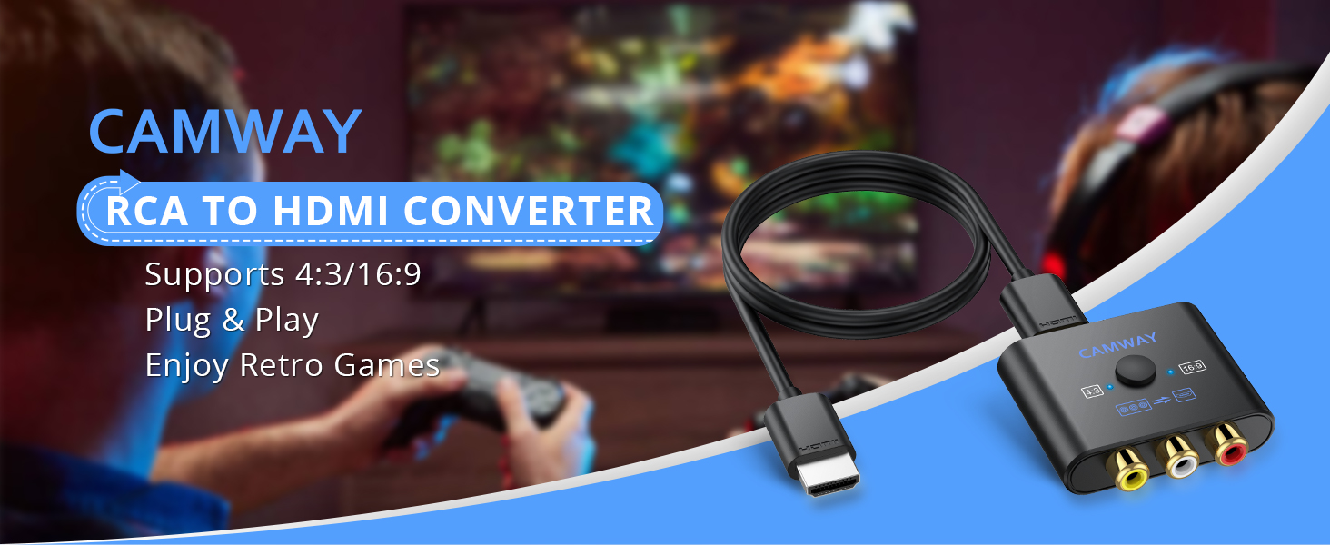 CAMWAY RCA to HDMI Converter