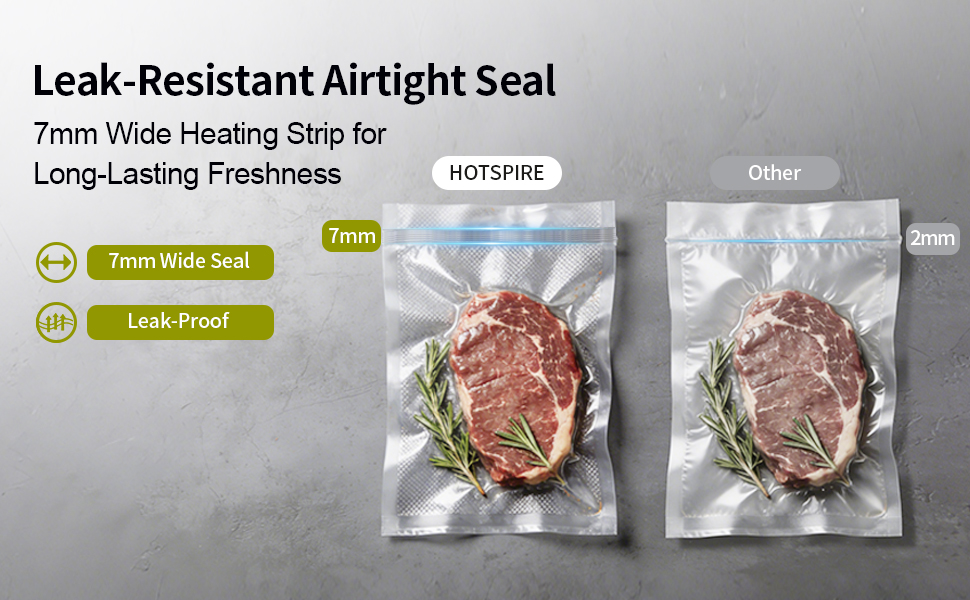 7mm Wide Heating Strip forLong-Lasting Freshness