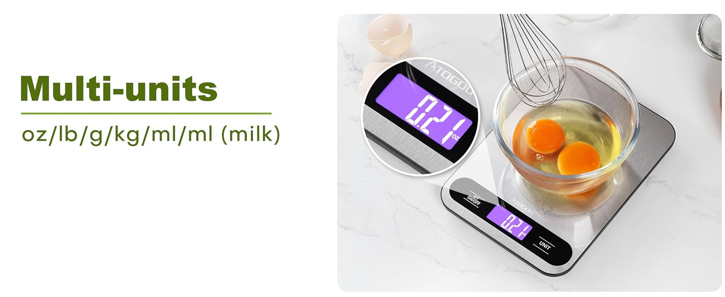 ATOGOU 0.01oz/33lb Food Scale