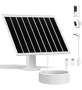 DSOGFOA 8W Solar Panel for Security Camera,Waterproof Outdoor Solar Charger with DC&amp;Micro USB&amp;USB...