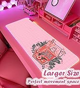 JMIYAV White RGB Gaming Mouse Pad 31.5x12 Inch PC XL Large Extended Glowing Led Light Up Desk Pad...