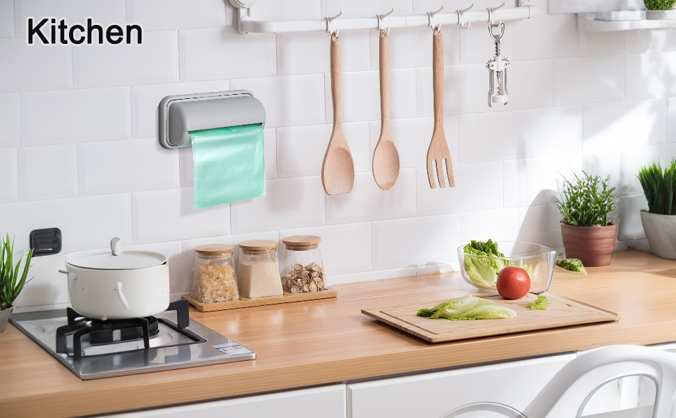kitchen trash bag container organizer