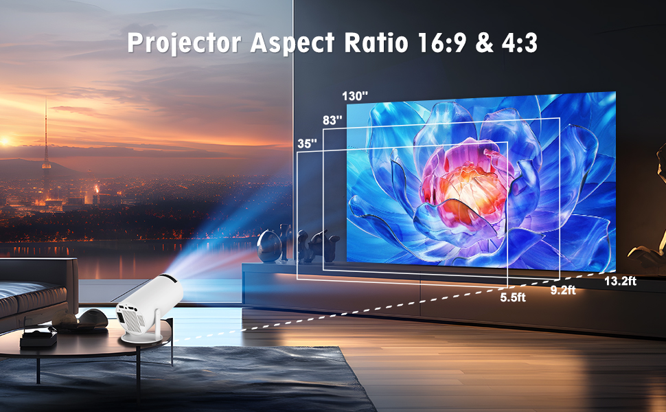 Projector Aspect Ratio 16:9 &amp;amp; 4:3