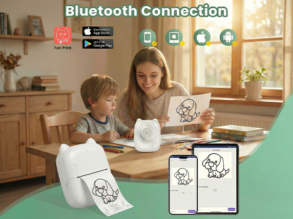 Using simple voice commands, kids can create stories, drawings, and fun content ready for coloring