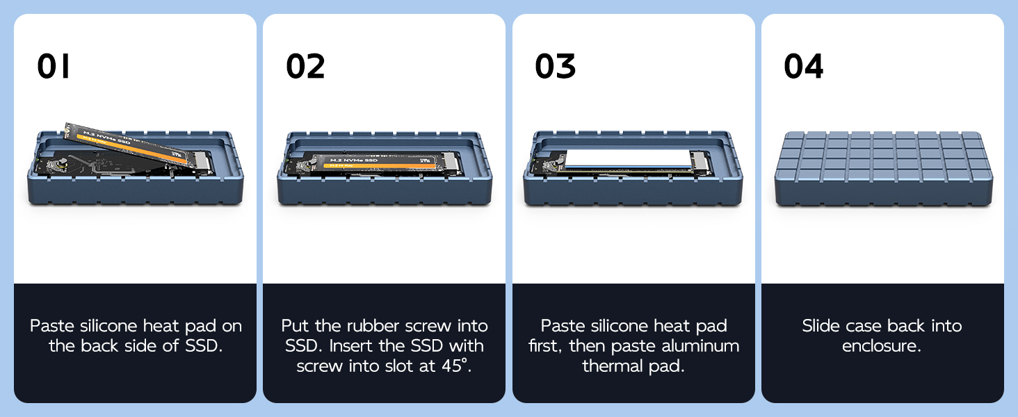 40gbps USB4 to M.2 NVME SSD enclosure
