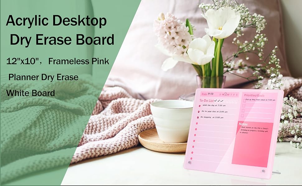 dry erase board with stand desktop dry erase board weekly calendar dry erase acrylic dry erase 