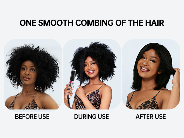 KSKIN Plasma Hair Straightener Brush, Ceramic Heated Straightening Comb