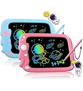 PYTTUR 2 Pack LCD Writing Tablet for Kids 9 Inch,Reusable &amp; Erasable Kid Drawing Pad,Colorful Ele...