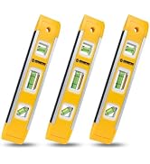 RONGPRO 9 Inch Torpedo Level, Magnetic Box Level with 45°/90°/180° Bubbles, Shock Resistant Bubbl...