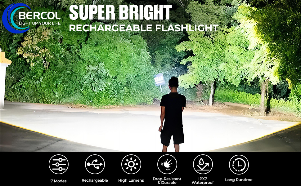 Flashlights LED High Lumens Rechargeable, 990,000 Lumen Super Bright Flashlight