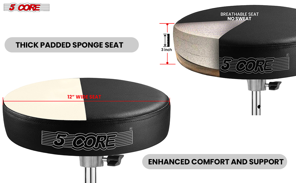 Drum Throne Padded Guitar Stool Music Chair for Adults and Kids