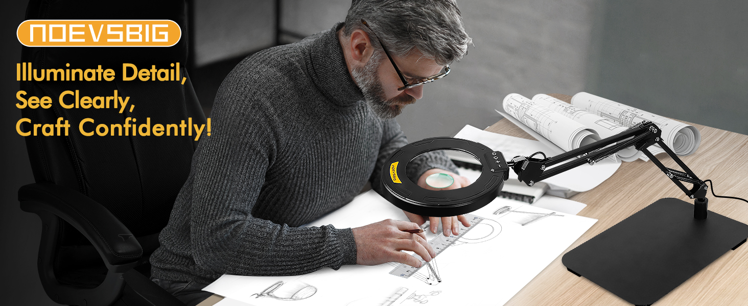 magnifying glass with light