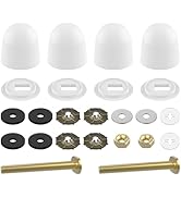 DALQUIS Toilet Floor Bolts and Caps Set, Universal Toilet Bowl to Floor Bolts Kits, Heavy Duty Bo...