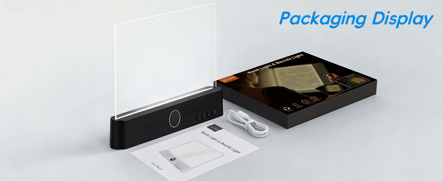 LED Clear Flat Book Light