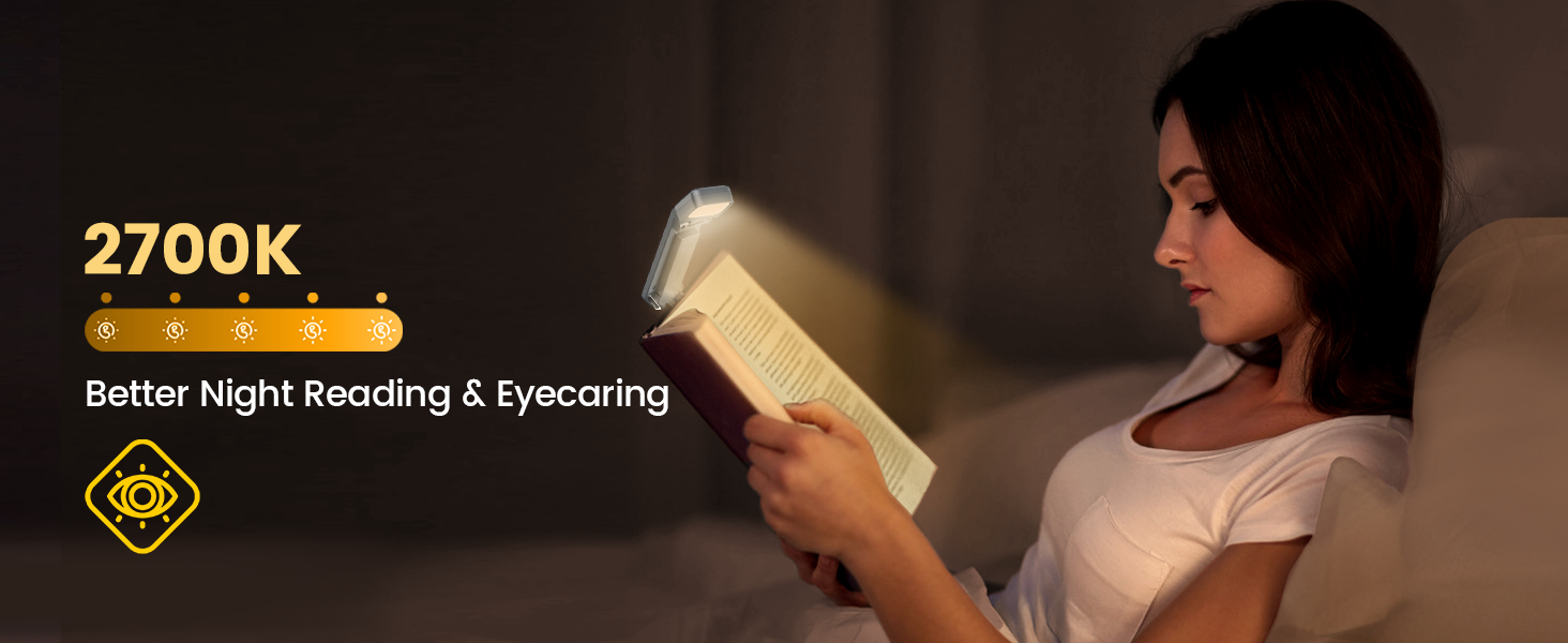 amber night light, book lights for reading at night in bed