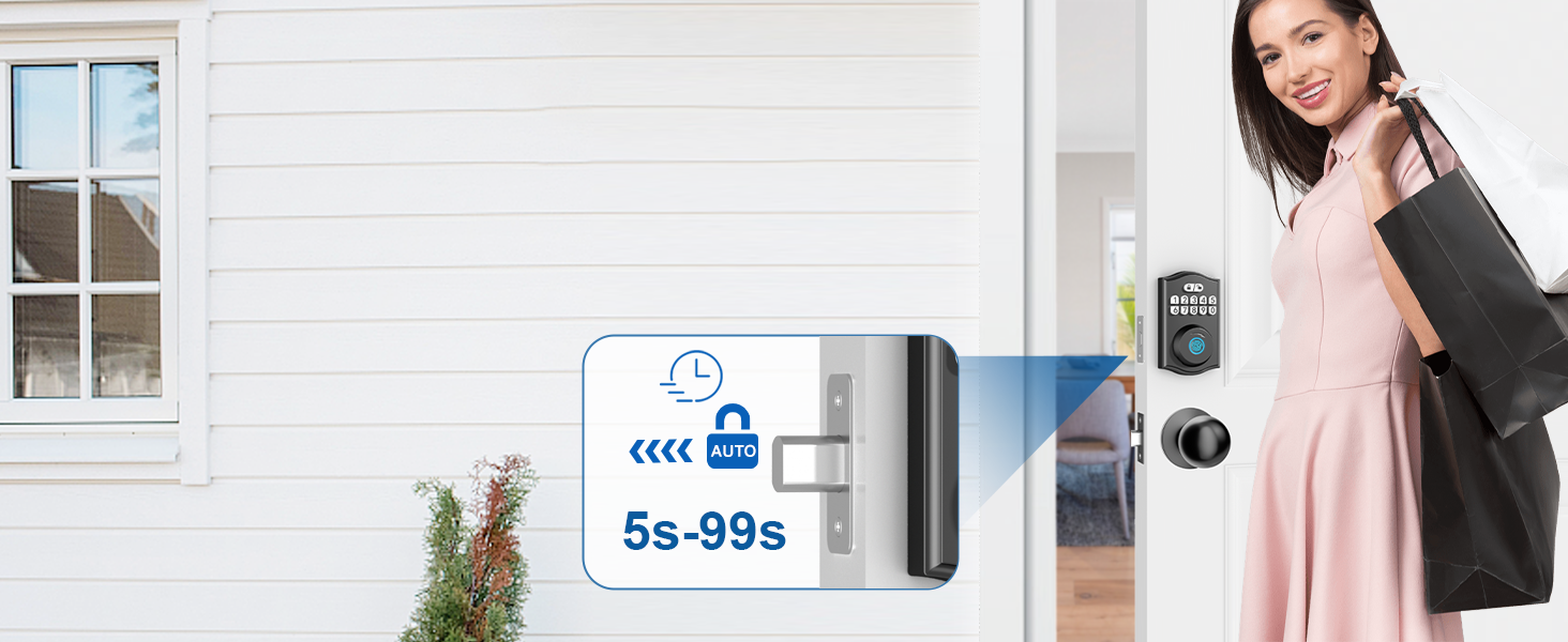 keypad door lock with handle