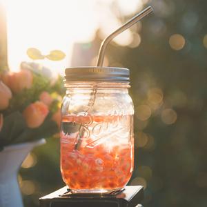 2 4 8Pcs Colorful Reusable Drinking Straw High Quality 304 Stainless Steel Metal Straw with Cleaner