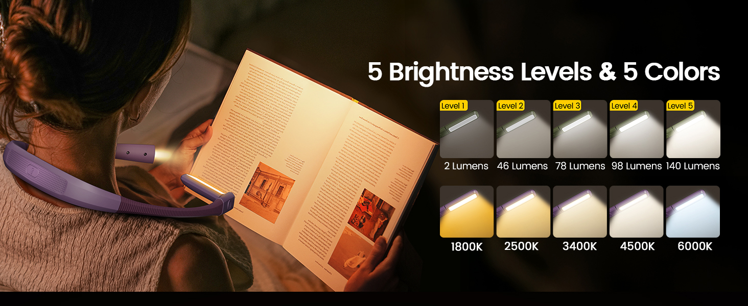 5 brightness levels
