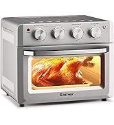COSTWAY Toaster Oven Countertop, 7-in-1 Convection Oven with Air Fry, Bake, Broil, Toast, Dehydra...