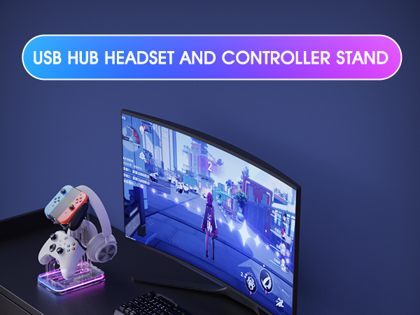 RGB Gaming Headphones with 2 USB Charging Ports