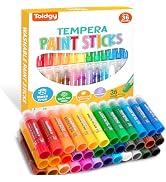 Tempera Paint Sticks, 36 Color Washable Solid Paint Sticks for Kids Toddler | Painting Art Suppli...