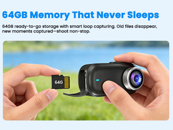 64GB Pre-installed Memory Card Body Cam